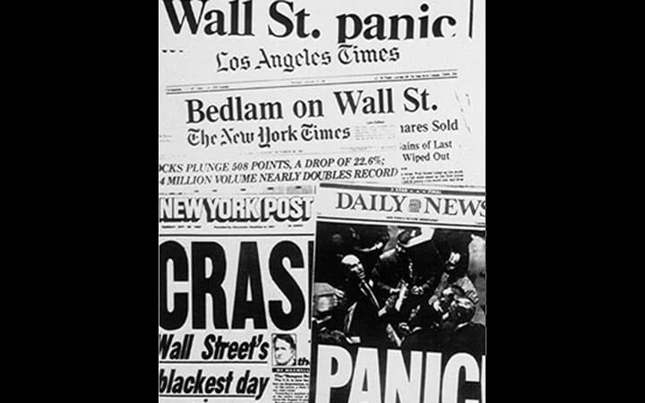 Black Monday Stock Market Crash